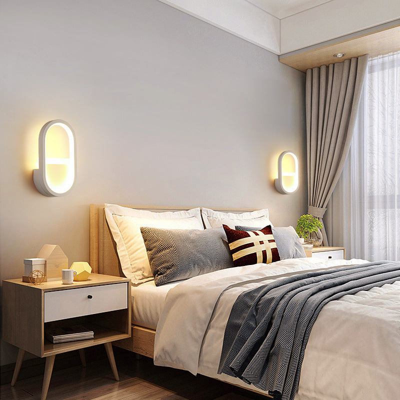 BowLift | Metallic elliptical LED wall lamp Minimalist wall lights lighting fixture for bedroom