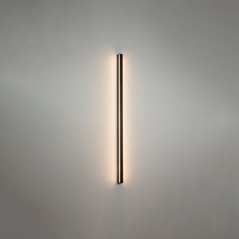 BowLift | Linear Flush Mount Wall Light Simplicity Metal Hallway LED Wall Light in Black