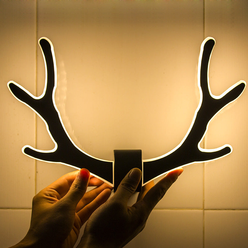 BowLift | Metallic Antler Wall Lamp Artistic LED Wall-Mounted Lighting Unit for Bedroom