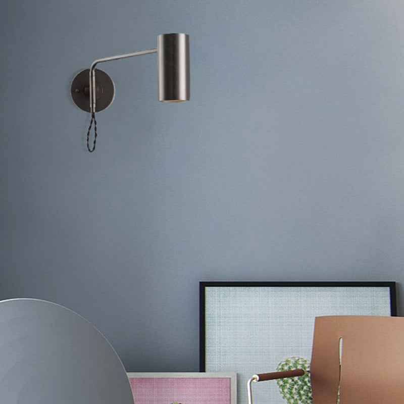 BowLift | Adjustable, tubular reading wall lamp minimalist metal 1-light bedside spotlight