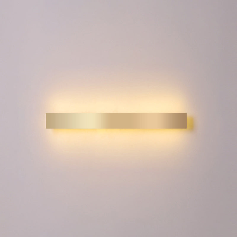 BowLift | Aluminium Beam-Shaped Flush Wall Sconce Minimalist Gold-Plated LED Wall Lamp for Living Room