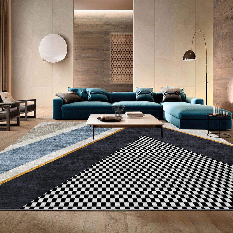 BowLift | Luxurious geometric printed carpet multicolor cotton blend indoor carpet easy to care for pet friendly area rug for living room