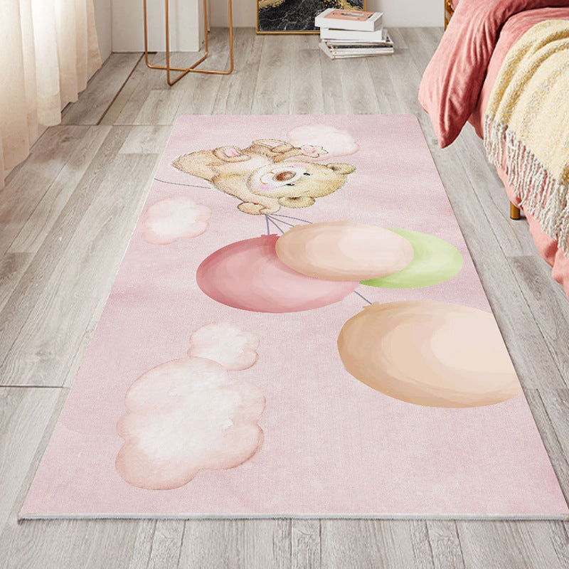 BowLift | Cute Bedroom Rug Multicolored Cartoon Print Indoor Rug Polyester Anti-Slip Back Pet-Friendly Carpet