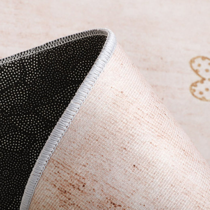 BowLift | Casual Kids Room Rug Multicolor Cartoon Pattern Indoor Rug Cotton Blend Non-Slip Pet Friendly Area Rug