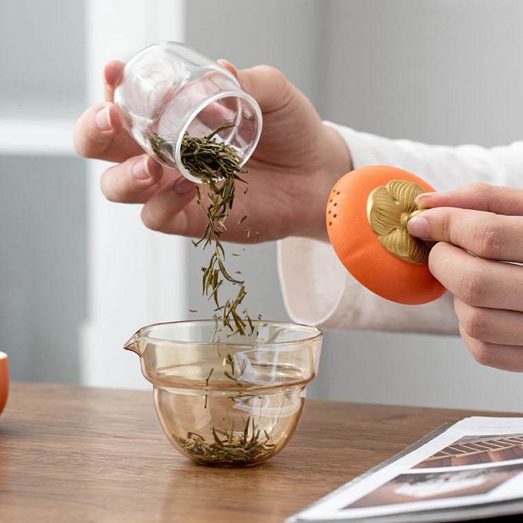 BowLift | Mini Pumpkin Ceramic Teapot Set