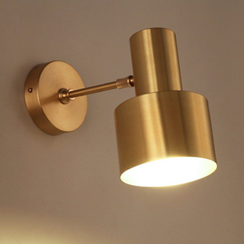 BowLift | Mid-Century Home Wall Lighting 1 Head Downlighting Metal Cage Wall Lamps in Gold