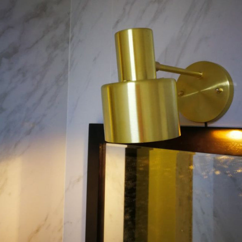 BowLift | Mid-Century Home Wall Lighting 1 Head Downlighting Metal Cage Wall Lamps in Gold