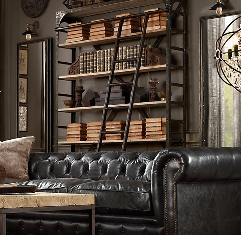 BowLift | Vintage Industrial Style Wall Light Single Light with Flat Round, Flared Metal Shade for the Bar