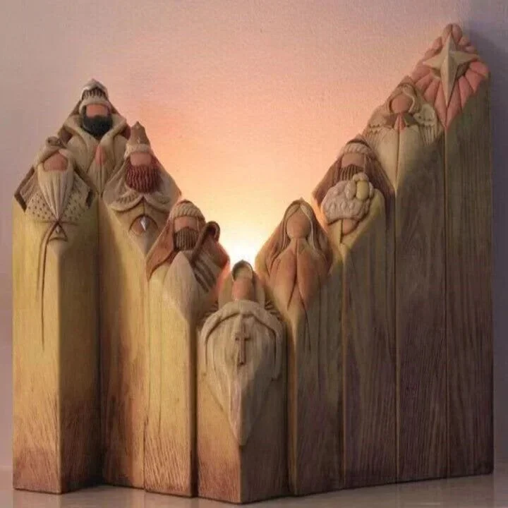 BowLift | 9pcs Heaven Nativity Tree Pillar Statues