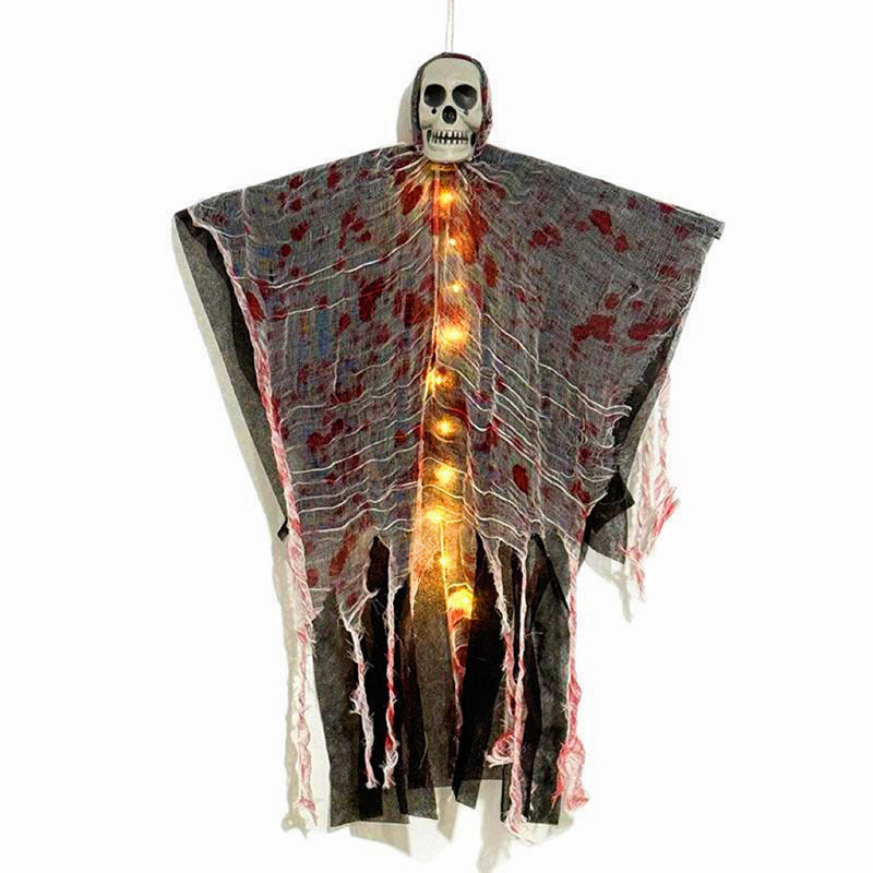 BowLift | Halloween Hanging Decoration – Blood Red Luminous Skull Ghost