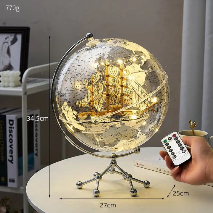 BowLift | Golden Sail World Map Decor LED Light