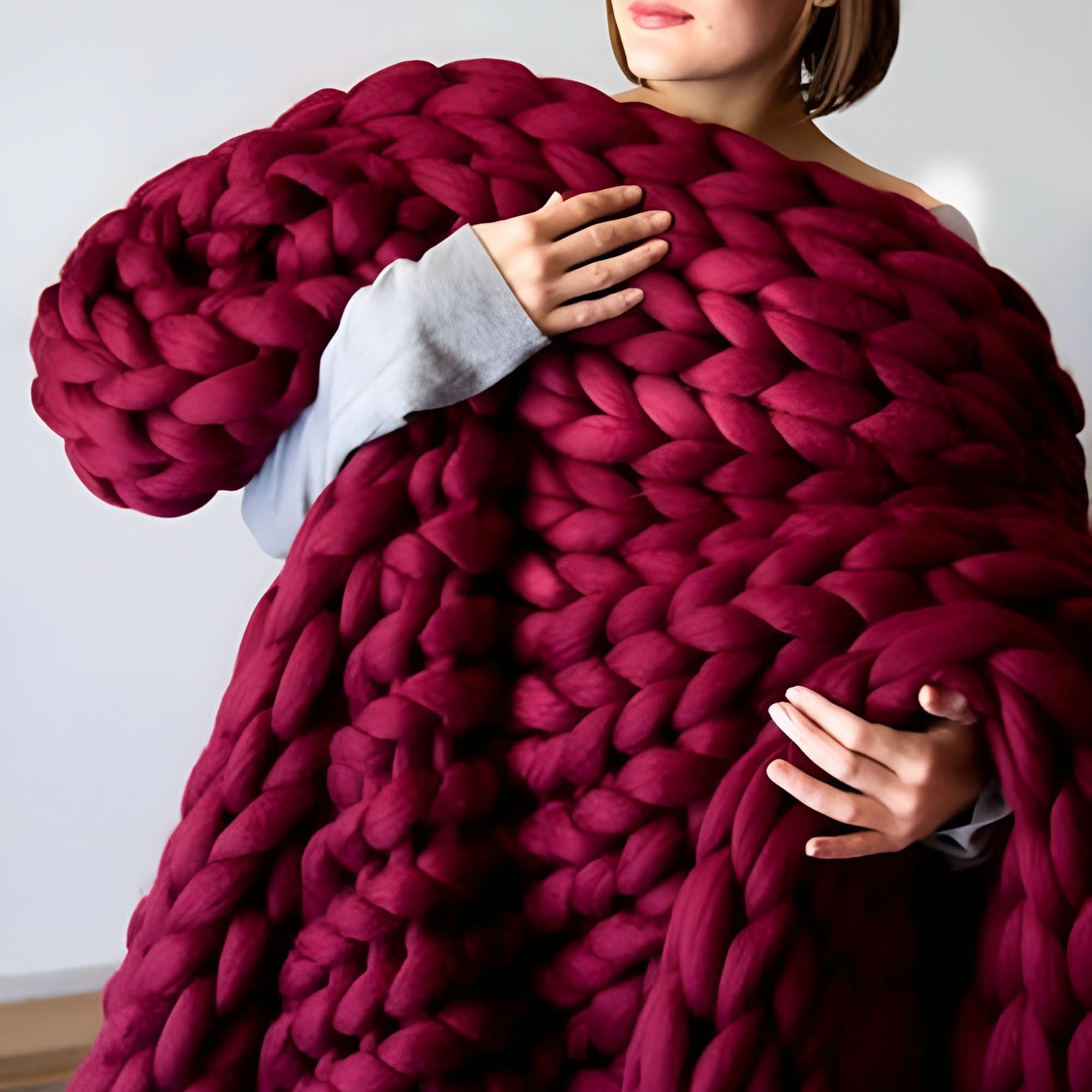 BowLift | Chunky Knit Throw Blanket for Couch or Bed