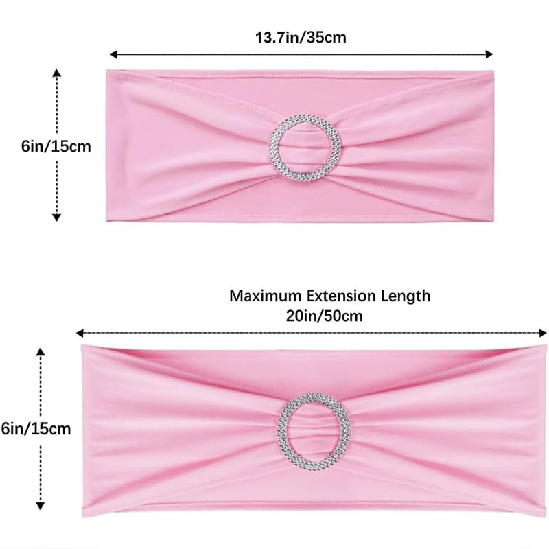 BowLift | Gold Stretch Spandex Chair Sashes 50PCS Chair Sashes Spandex Stretch Chair Bows
