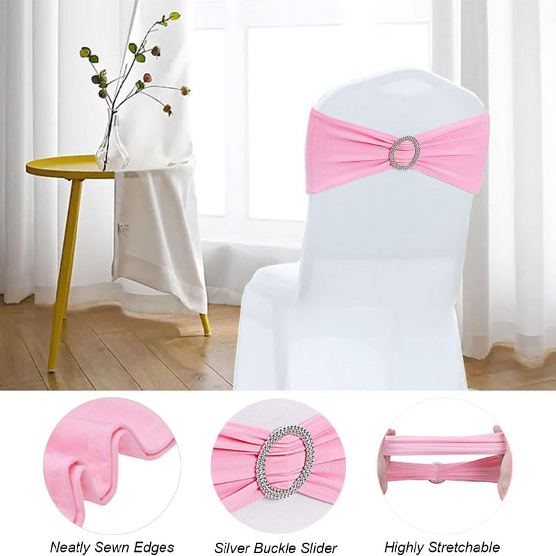 BowLift | Gold Stretch Spandex Chair Sashes 50PCS Chair Sashes Spandex Stretch Chair Bows