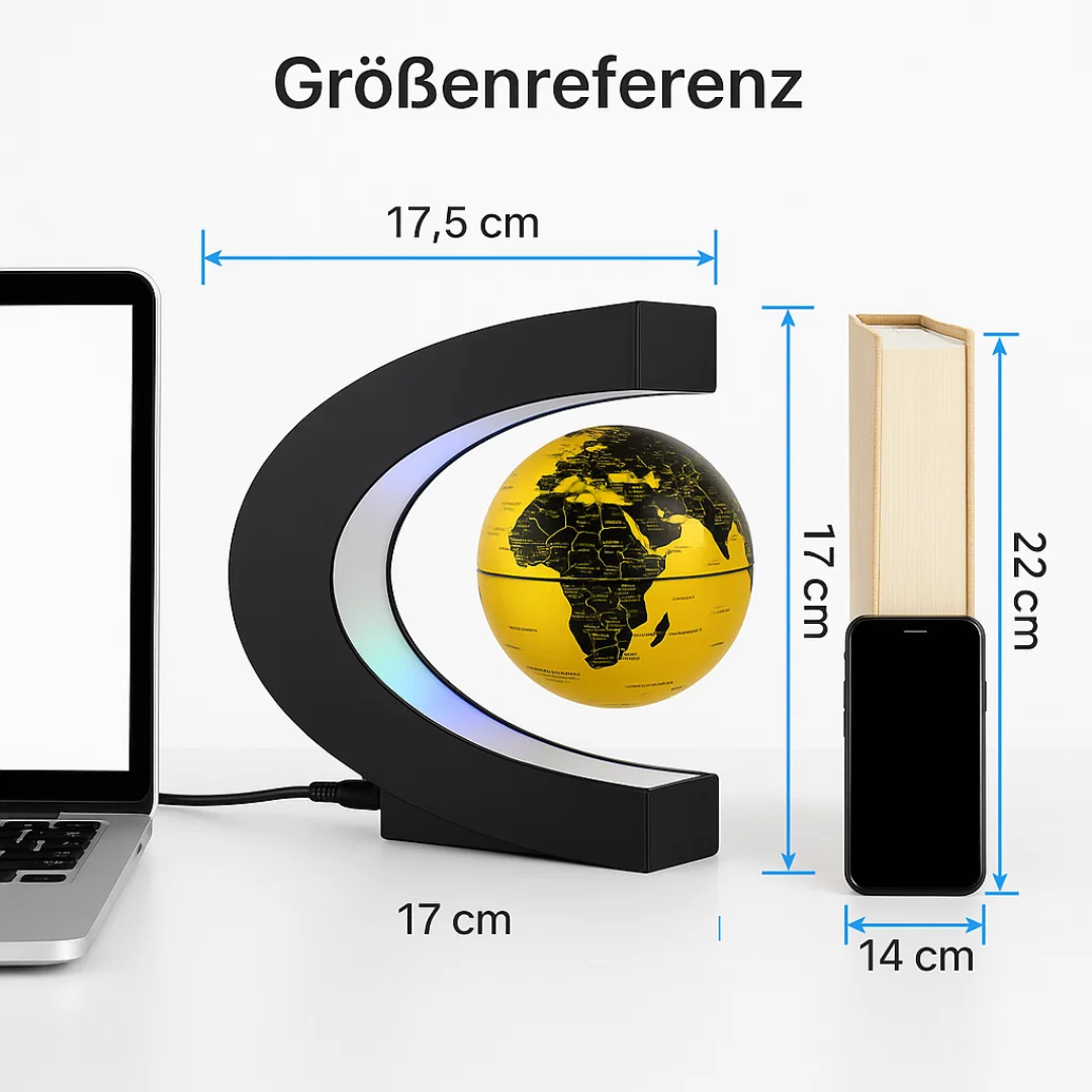 BowLift | AstroGlobe LED World Globe – Floating Globe Lamp with Magnetic Suspension