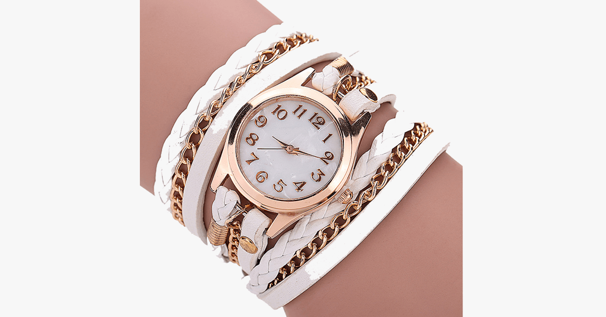 BowLift | Gold Dial Quartz Watch with Funky Wraps – Designed to accentuate your casual look