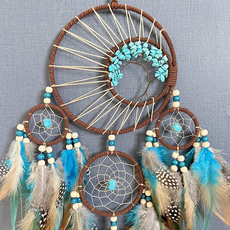 BowLift | Turquoise Tree of Life Feather Dreamcatcher