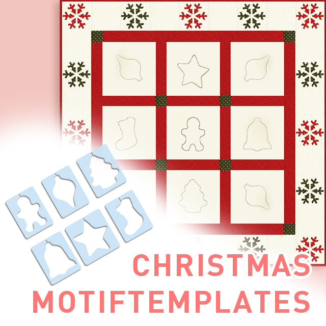 BowLift | Christmas Motif Quilting Template Set (6 PCS) - With Instructions