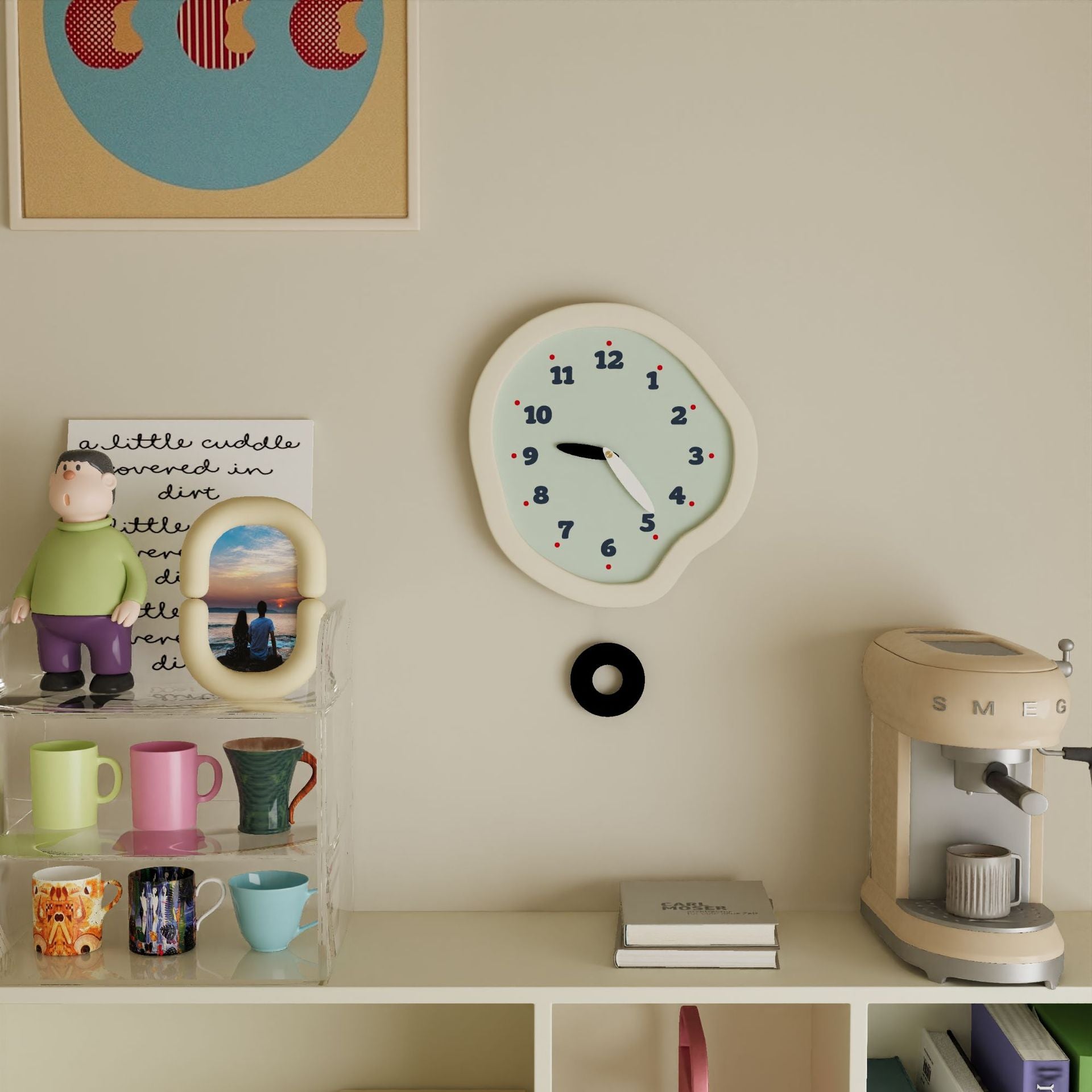 BowLift | Irregular Shaped Pendulum Wall Clock-Deco Clock
