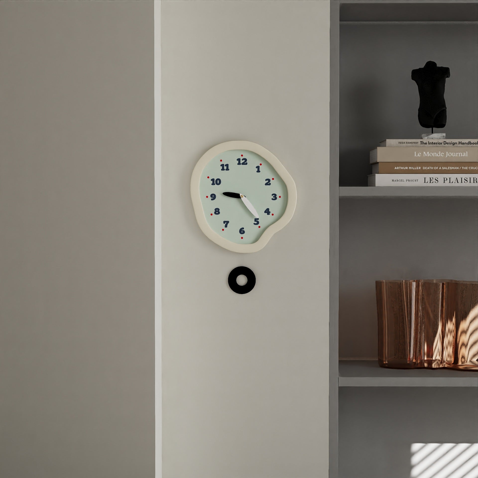 BowLift | Irregular Shaped Pendulum Wall Clock-Deco Clock