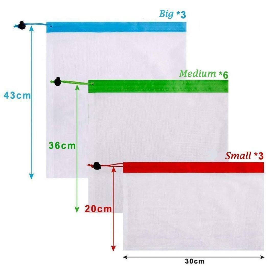 BowLift | Ecological and Reusable Portable Bag, 12 Pieces