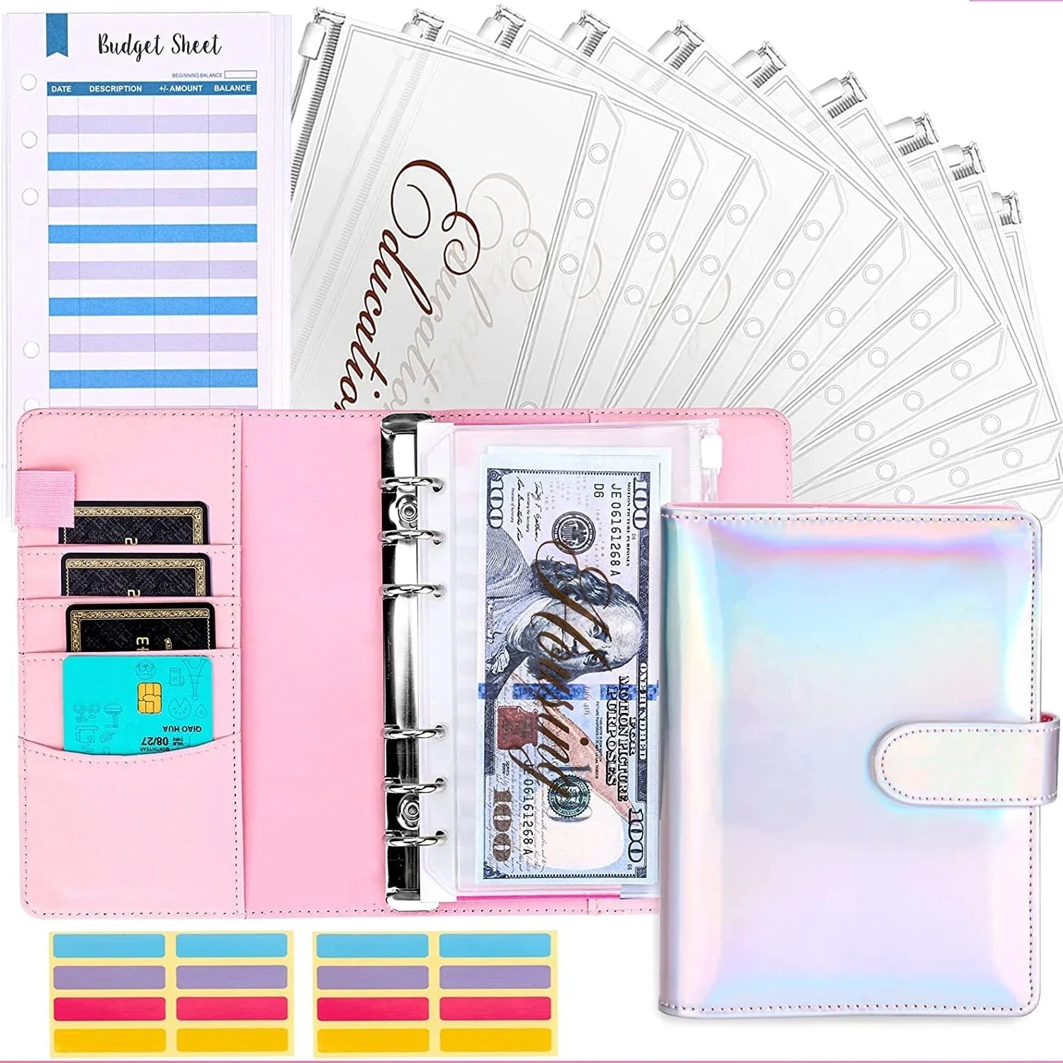 BowLift | Budget binder with cash envelope system and credit card slots