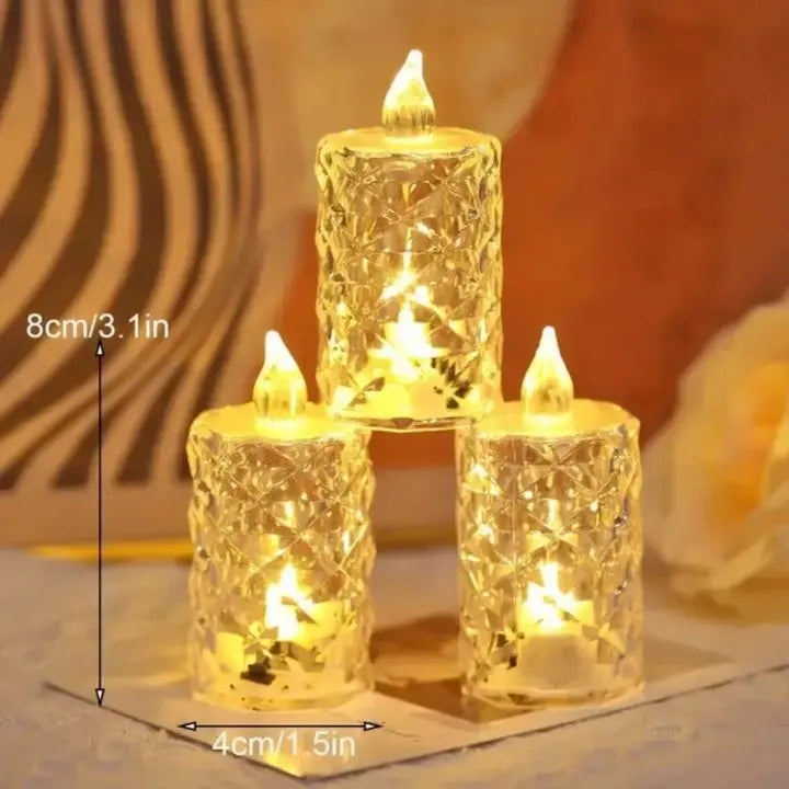 BowLift | Crystal LED Candle – Flameless, Safe & Stylish