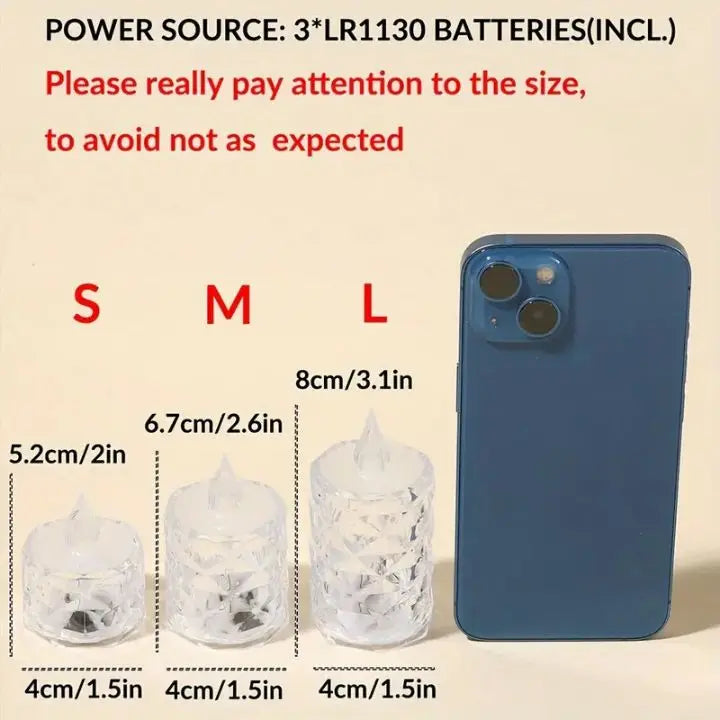 BowLift | Crystal LED Candle – Flameless, Safe & Stylish