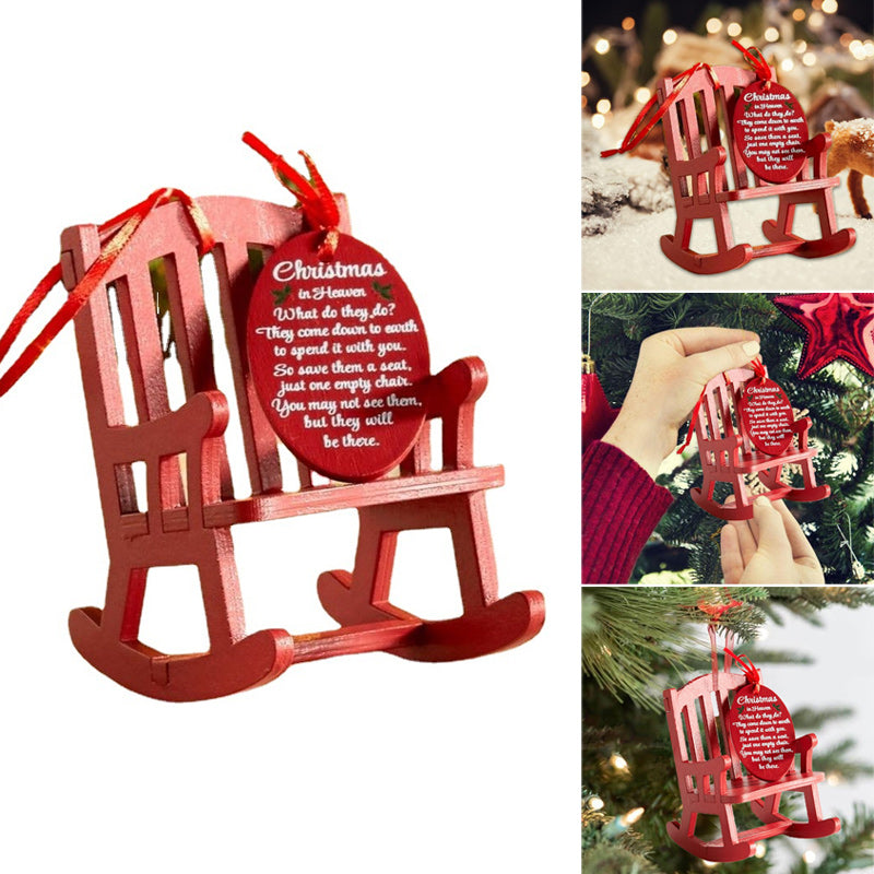 BowLift | Christmas Wooden Craft Small Rocking Chair Ornament