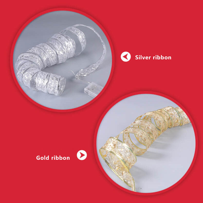 BowLift | Christmas Tree Decoration Ribbon Gift LED String Lights