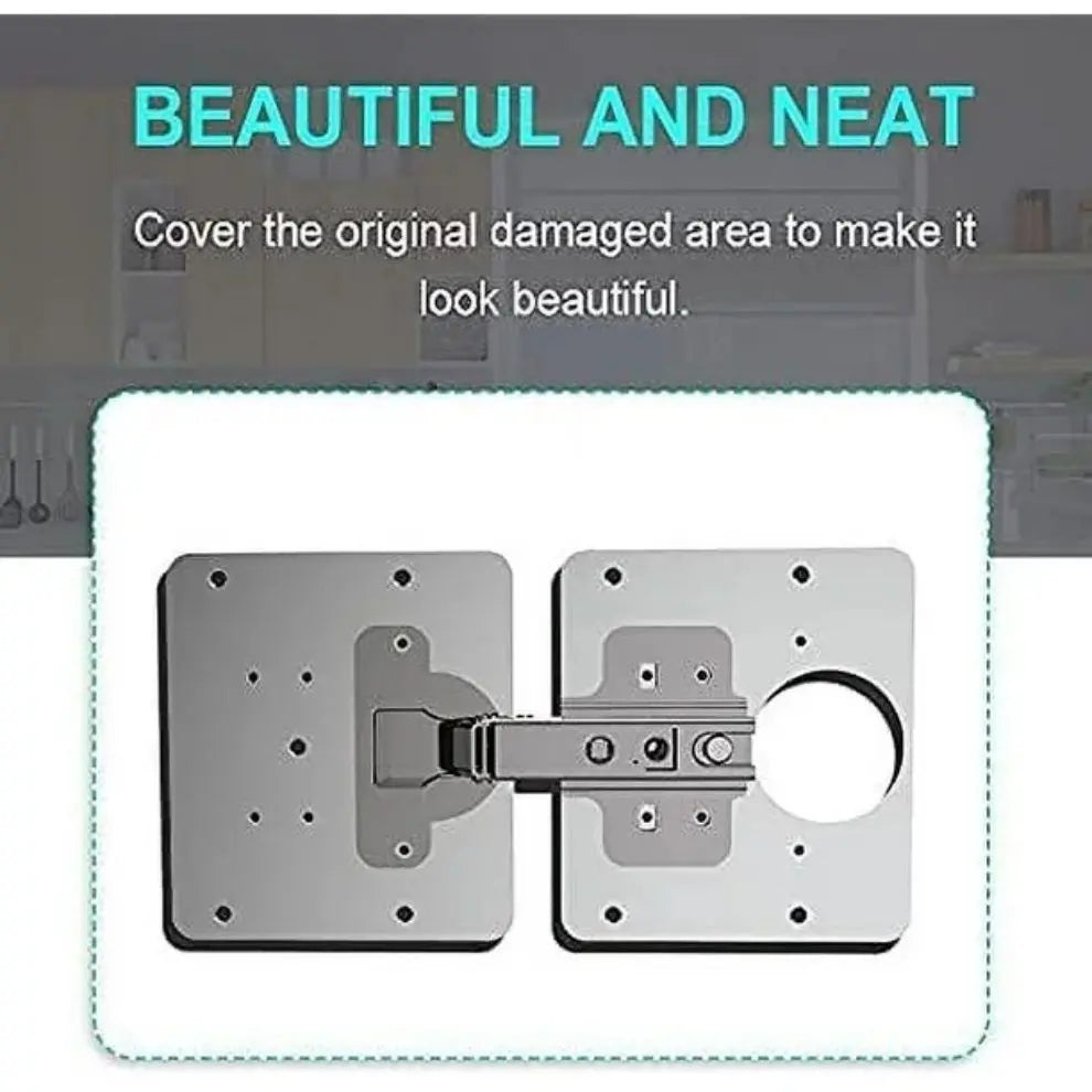 BowLift | 2+2 | Stainless Steel Repair Plate For Hinges & Cabinet Doors