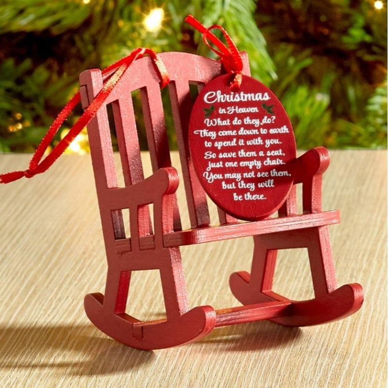 BowLift | Christmas Wooden Craft Small Rocking Chair Ornament