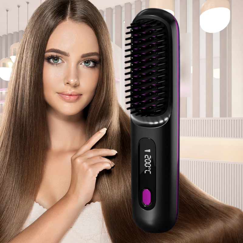 BowLift | Hair Straightening Brush with Digital Display