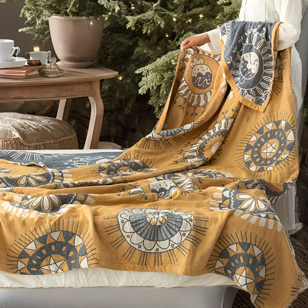 BowLift | Blossom Radiance Circle Cotton Blanket