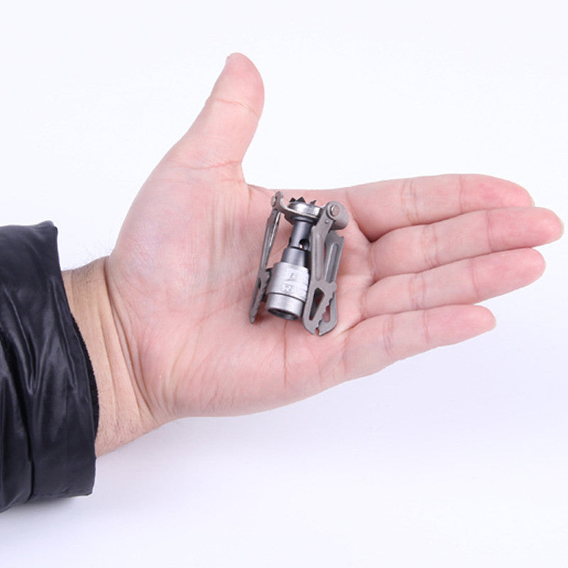 BowLift | Foldable Portable Titanium Alloy Mini Camping Furnace Stove, for Outdoor Cooking & Picnic