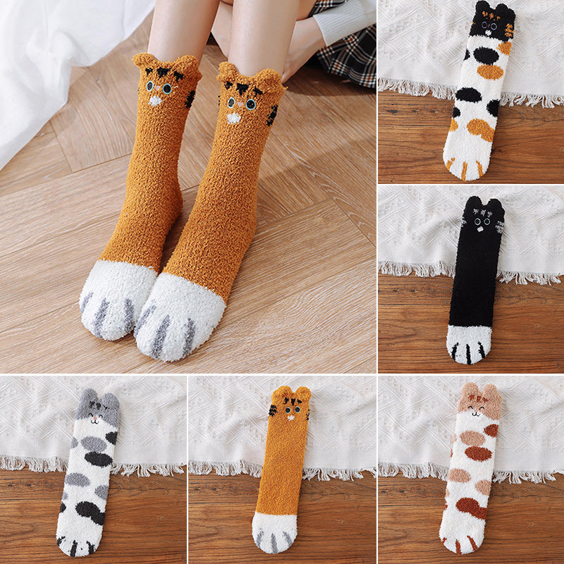 BowLift | Fuzzy Socks with Cat Paws