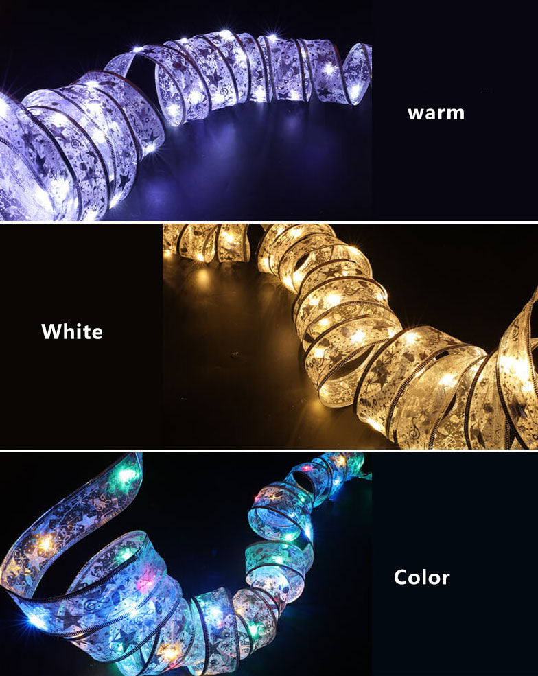 BowLift | Christmas Tree Decoration Ribbon Gift LED String Lights