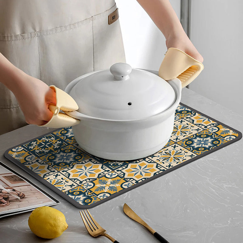 BowLift | Retro Quick-drying Water-repelling Mat for Kitchen-Bar-Countertops