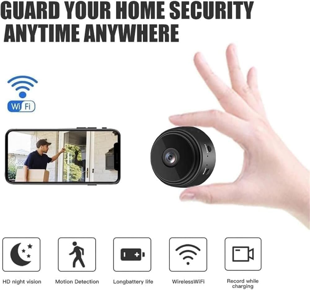 BowLift | Eyecam Mini Spy Camera – Compact Wi-Fi Home Security Camera for Indoor Surveillance