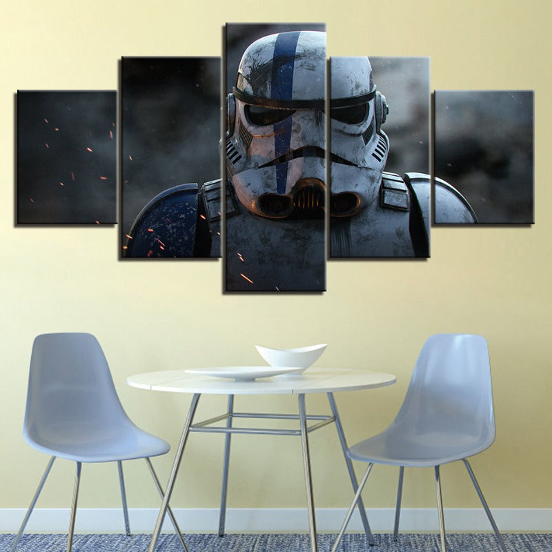 BowLift | Stormtrooper Star Wars - 5 Piece Canvas Wall Art - High-Resolution Print