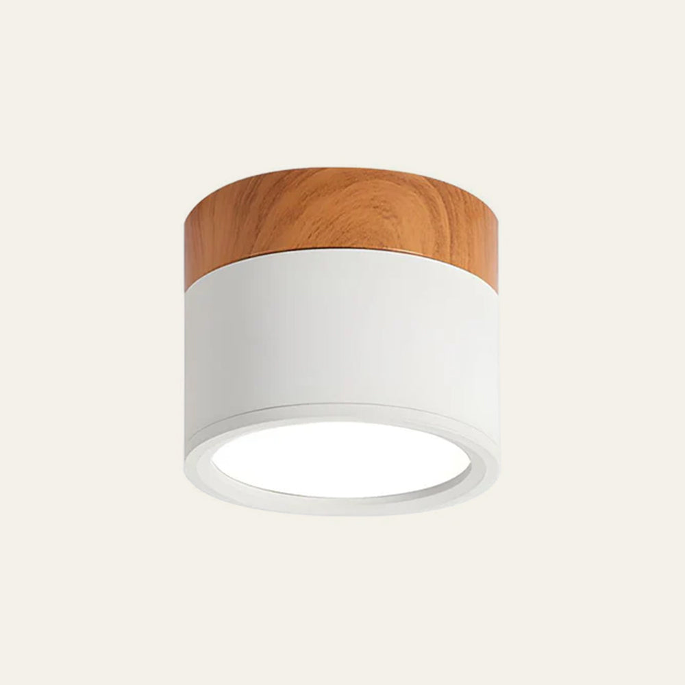 BowLift | Ceiling Light with Pink Flush Wood Finish