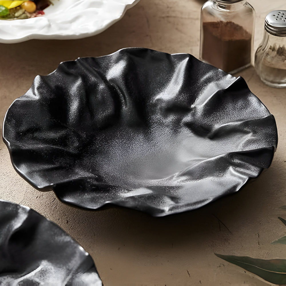 BowLift | Artisan Wrinkled Paper Ceramic Plate