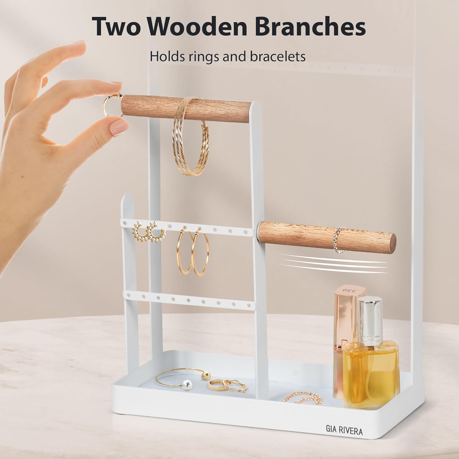 BowLift | Jewelry Stand Holder with 10 Hooks