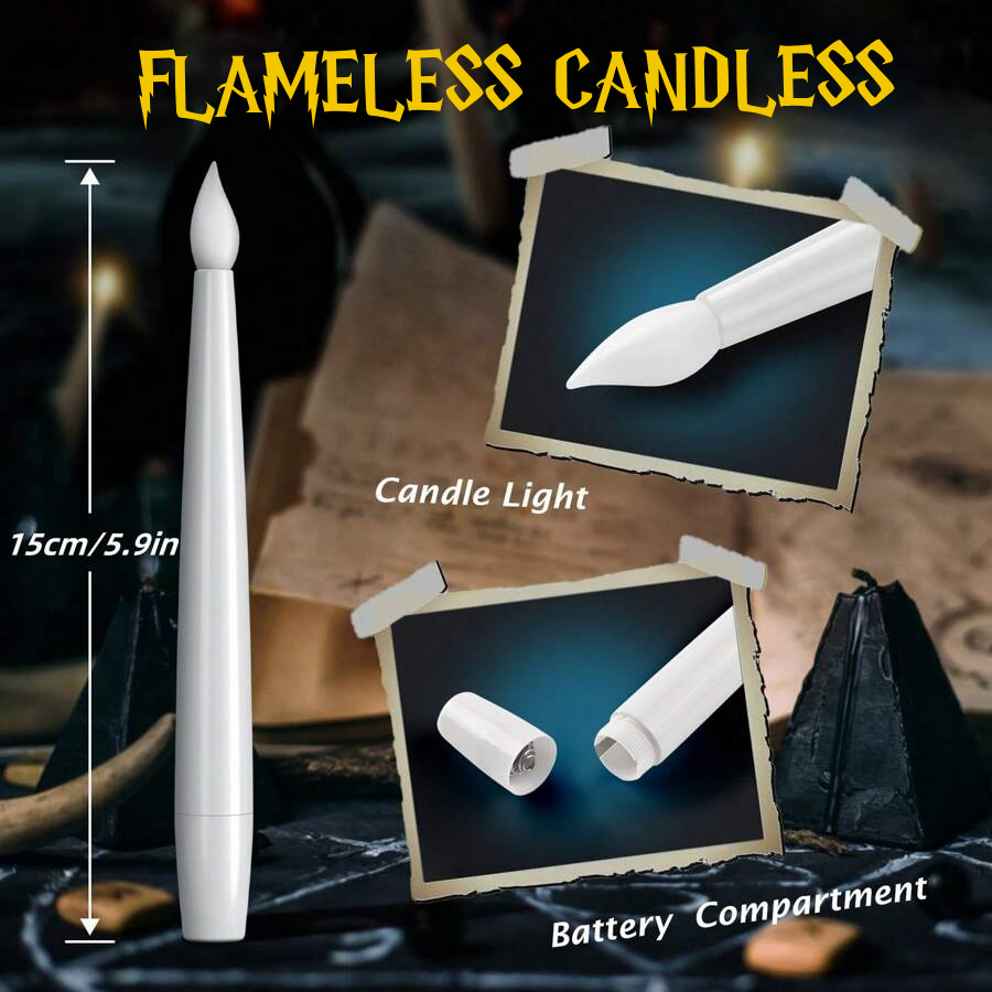 BowLift | Floating LED Candles with Remote Wand | Flameless Hanging Lights | 12-Pack with Hooks & Batteries