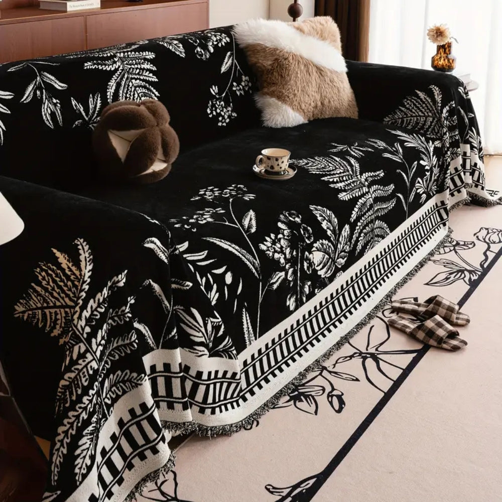 BowLift | Foliage Floral Chenille Sofa Cover