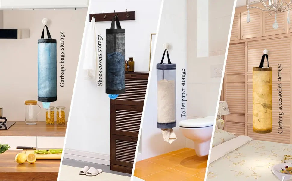 BowLift | Hanging Pocket Organizer – Breathable Mesh for Storing Kitchen Bags and Fruits/Veggies