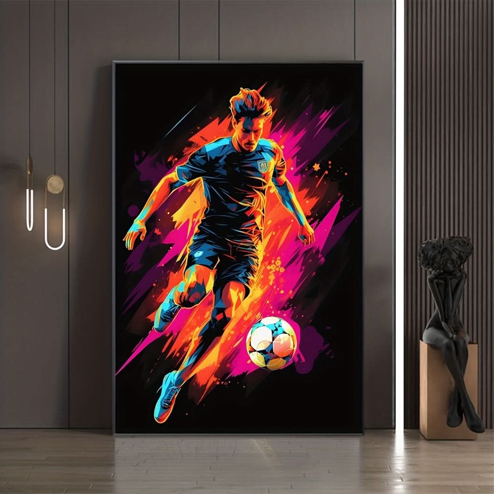 BowLift | Abstract Football and Gaming Canvas Wall Art Set