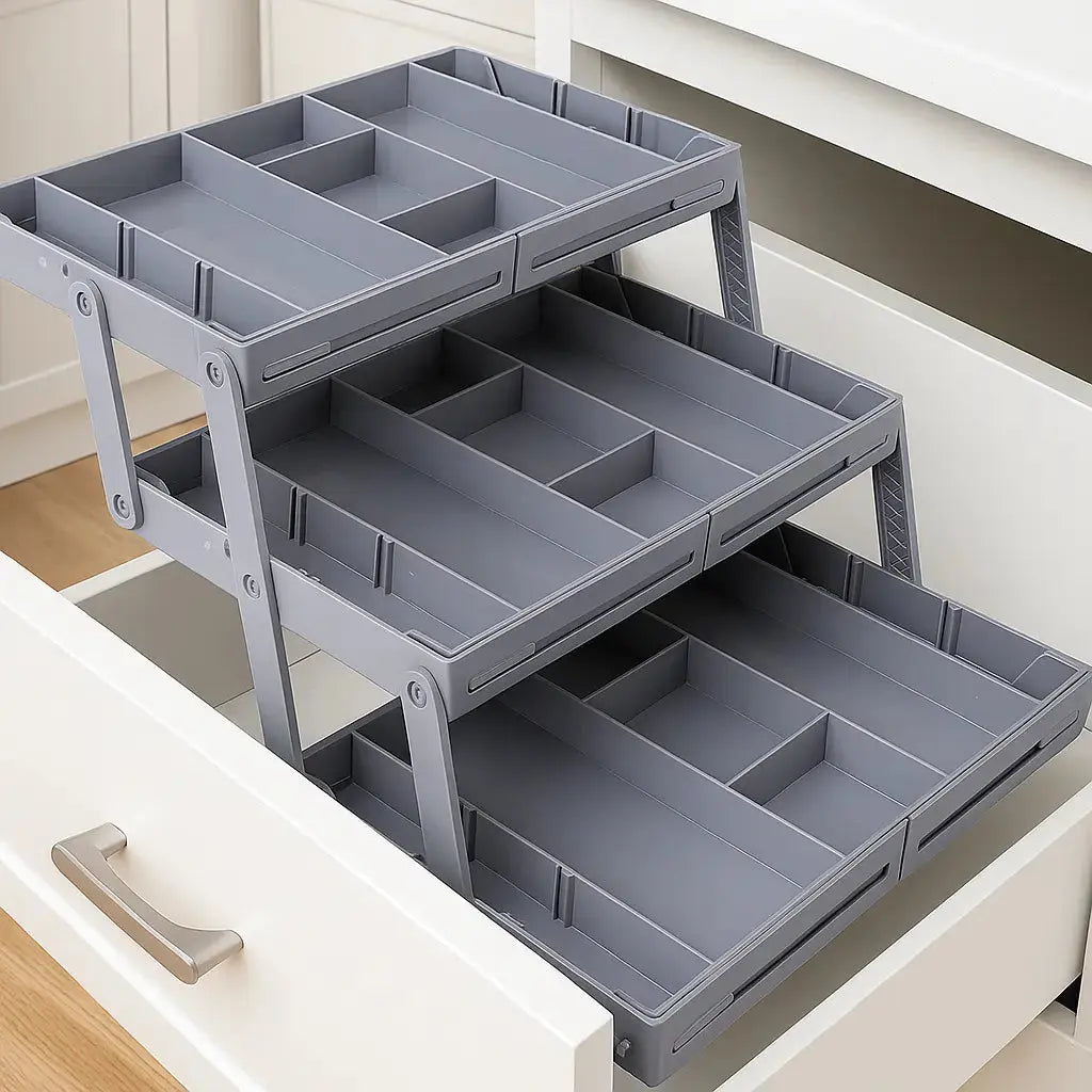 BowLift | 3-tier Smart Drawer Organizer – Makes optimal use of storage space