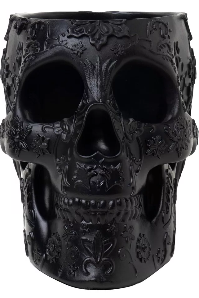 BowLift | Black Skull Makeup Brush Holder