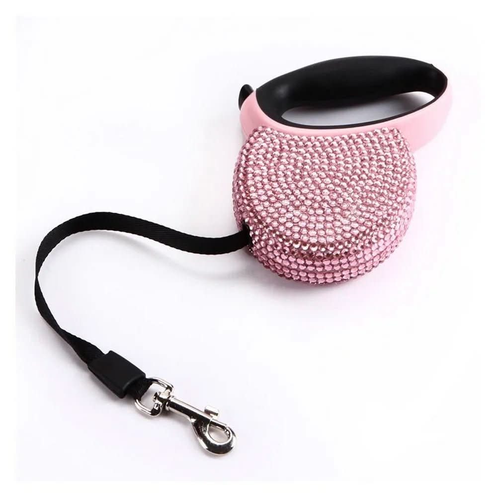 BowLift | CHIC CANIN LEASH – Sparkling dog leash with rhinestones & retractable for small dogs & cats